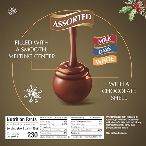 Image of Lindt LINDOR Assorted Chocolate Candy Truffles Modern Gift Box, Assorted Chocolate Candy with Smooth, Melting Truffle Center, 7.6 oz.