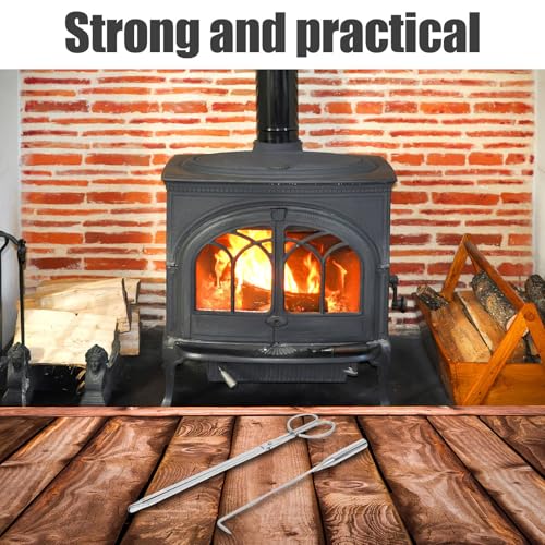 Tenazas y gancho para chimenea de acero inoxidable con estructura indeformable 8