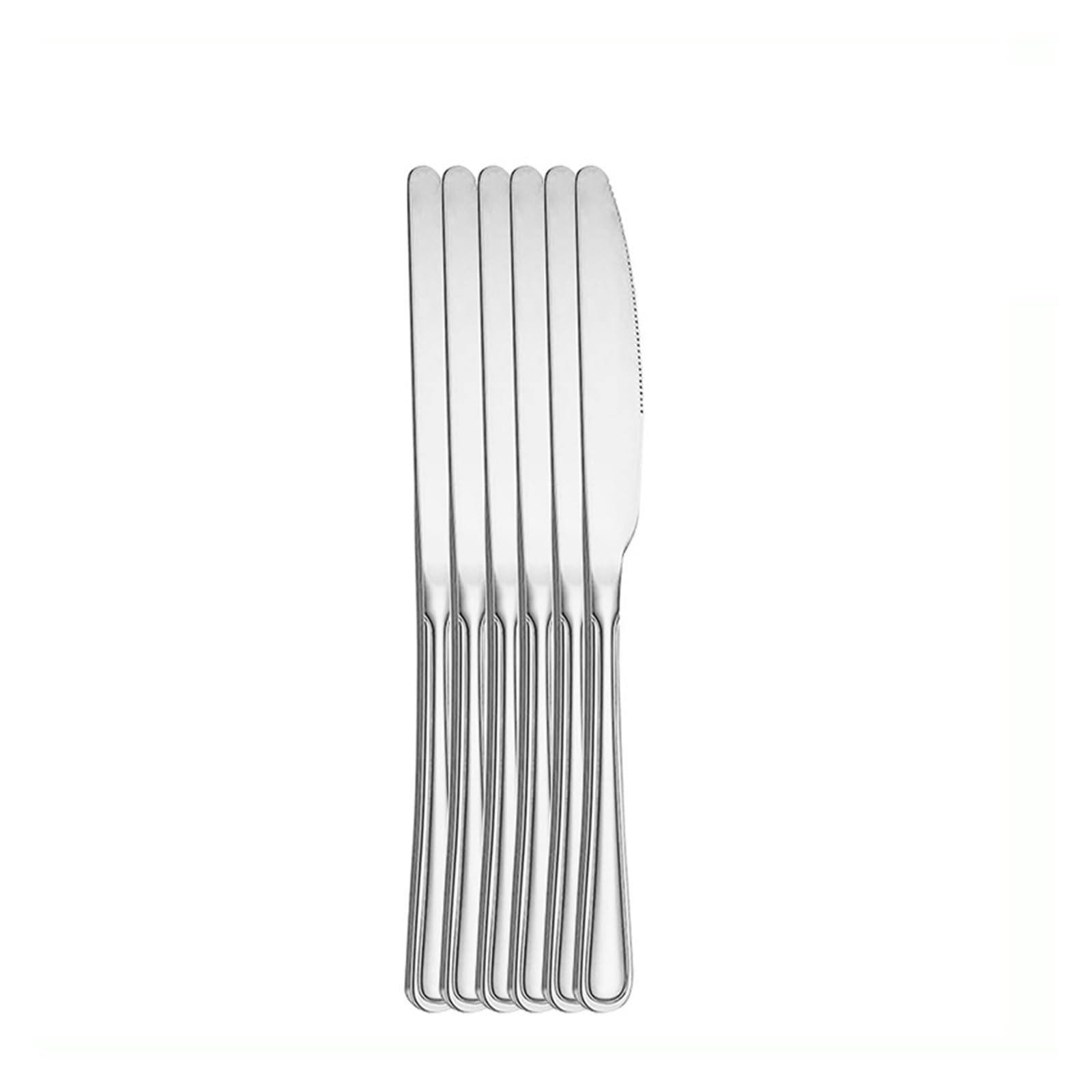 Juego de cubiertos acero inoxidable, tenedor y cuchara for postre, 6/30 Uds., adecuados for restaurantes hoteles(6pcs)