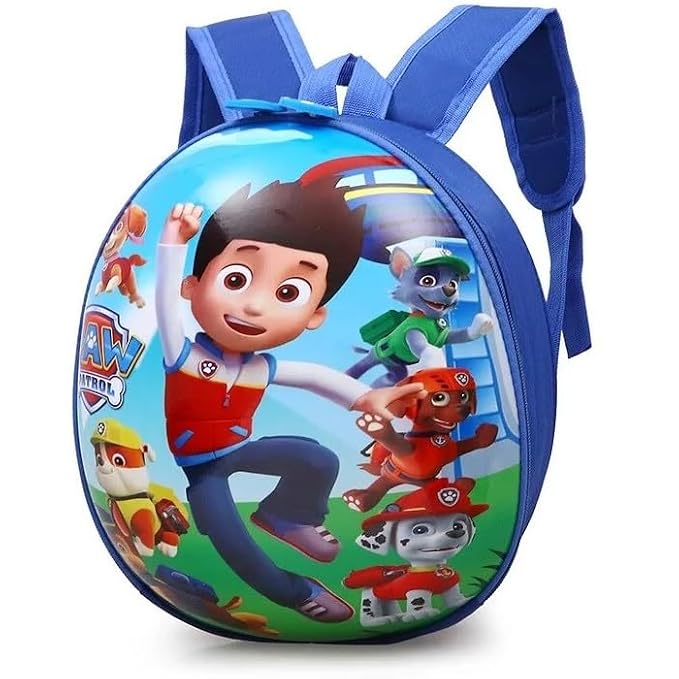 JUNIOR JOE 10 Inch Hard Shell Kids Pre-School Backpack Polyester Round Shaped Bag for Small Picnic School Bag for Toddlers