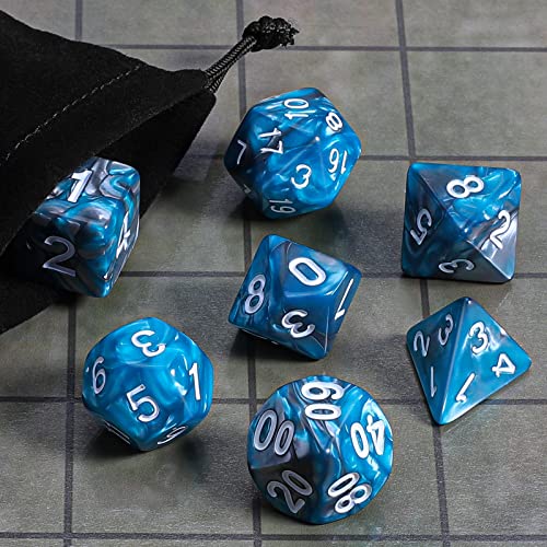 Image of CiaraQ 7pcs Polyhedral Dice Set for Dungeon and Dragons MTG Table Games