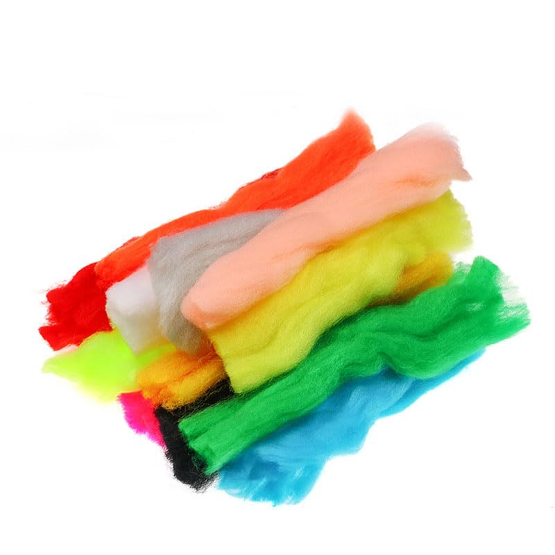 5pcs Egg Yarn Fiber Baitfish Lure Trout Slamon Glow Bug Fly Tying Material