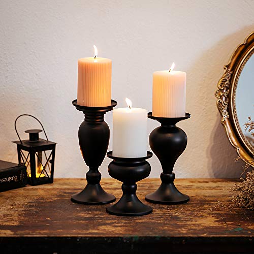 Sziqiqimetallicpillarcandleholdersetforcandlecenterpiecestablemantelfireplacedecorationsetof3gourdshapeddesignblack  Urban Country Home Decor Sziqiqi metallic pillar candleholder set for candle centerpieces table mantel fireplace decoration set of 3 gourd shaped design black  urban country home decor