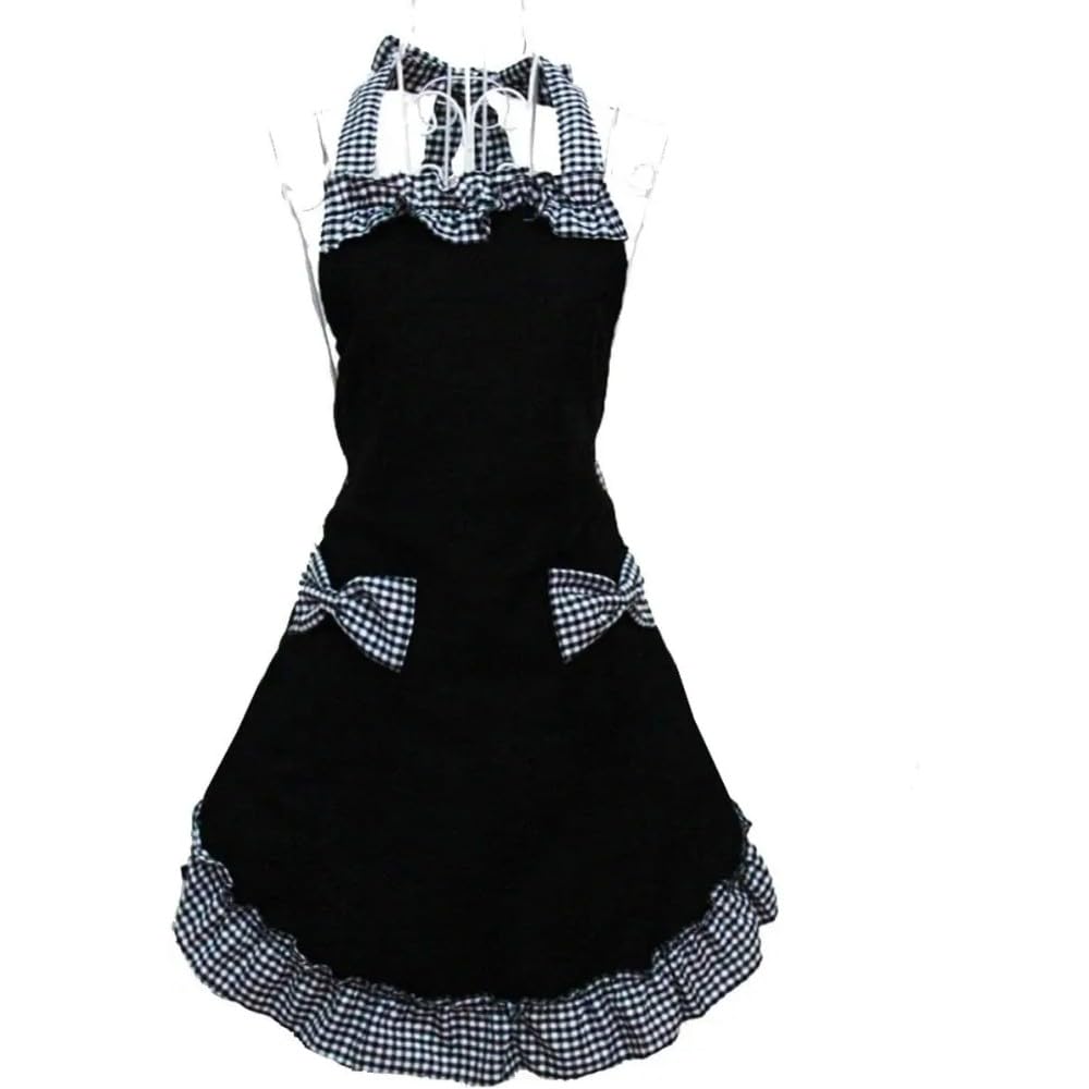 JJDFW - Delantales de cocina con bolsillos para mujeres y niñas