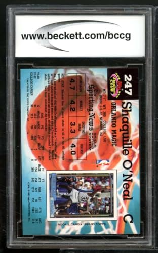 Shaquille O'Neal Rookie Card 1992-93 Stadium Club #247 BGS 9 (10 9 9.5 9)