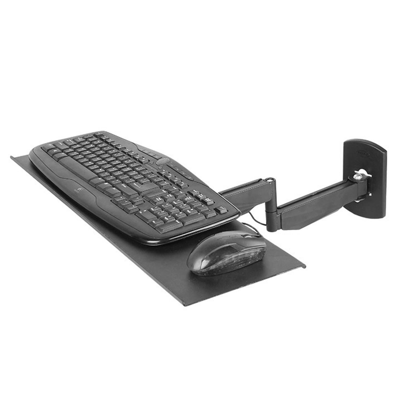 Plataforma para Teclado, Soporte de Pared Soporte de Poste para Bandeja de Teclado Bandeja giratoria y Plegable para Escribir Hogar u Oficina
