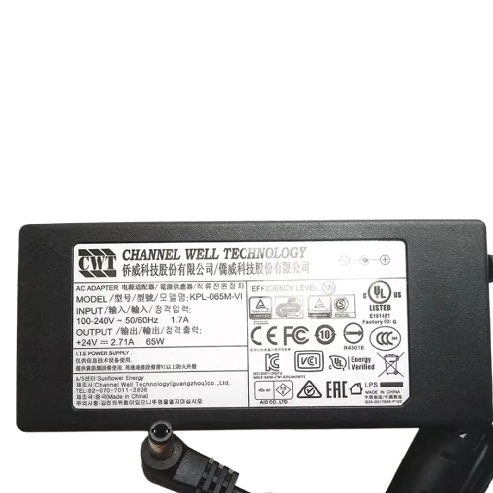 Adaptador KPL-065M-VI 24V 2.71A Cargador Laptop TNNBNT Fuente de Alimentación