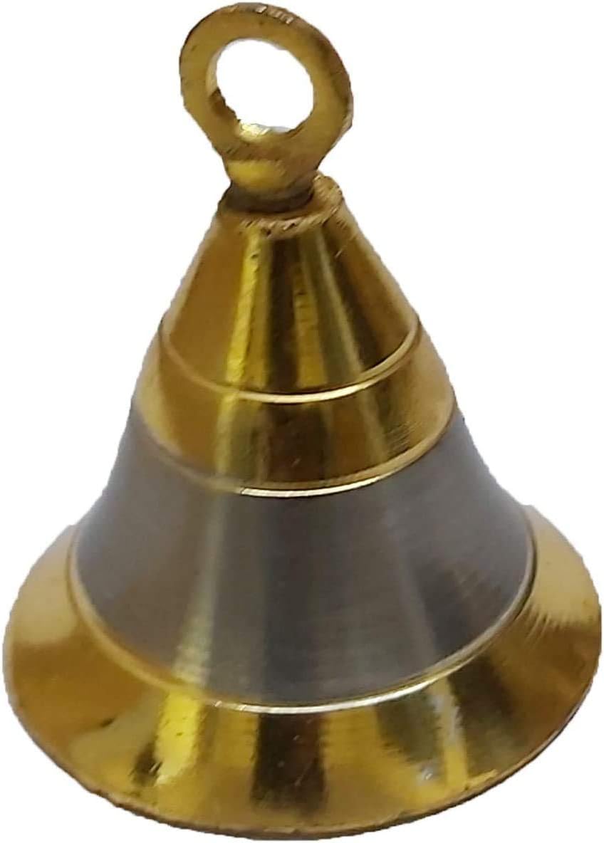 Brass Elephant Camel Cow Brass Bells 1.5 Inch Height 1.5" Dia Indian Vintage Style Decor Assorted 1.5" Brass Bells Pack of 5
