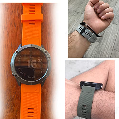 Correa de silicona Easyfit Garmin Fenix 5X Plus con acabado premium ágata 7
