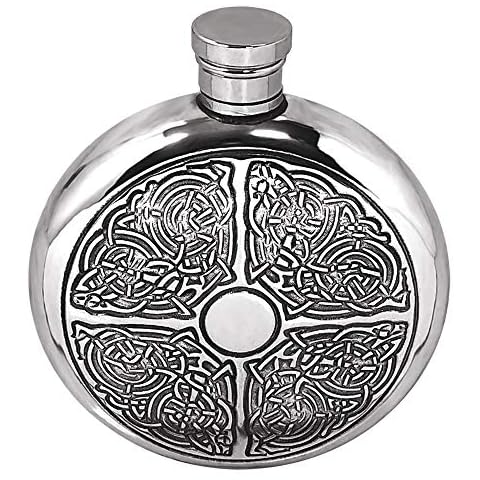 English Pewter Company CEL176 - Petaca Redonda, Nudos Celta, 17 cl Cover