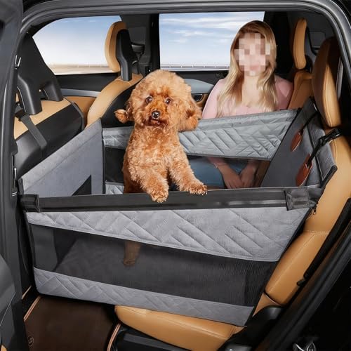 犬 車 シート ペットドライブシート に適合する 日産 セレナ C28 C27 C26 C25 ペットドライブボックス 後部座席 ベッド 車犬カーシート マット 猫用 犬車に乗せるグッズ 半分 防水 飛び出し 滑り止め 耐摩 汚れ防止(黒,小さいサイズ)