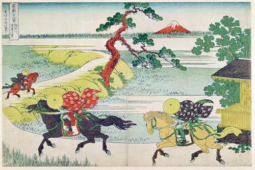 Póster de Hokusai los campos de Sekiya de 60x90cm para decorar la pared de casa