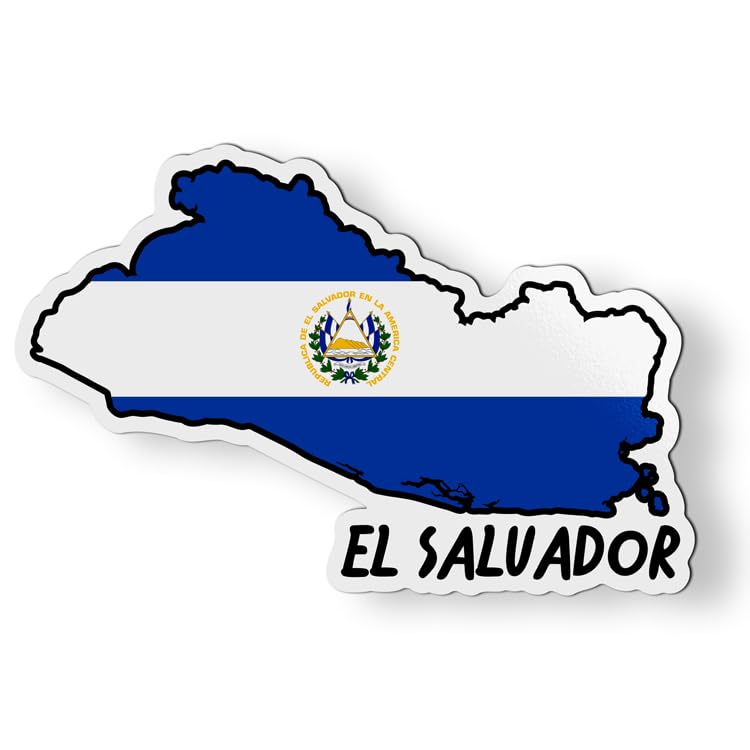 Imán decorativo mapa El Salvador 4.5 pulgadas miniatura 1