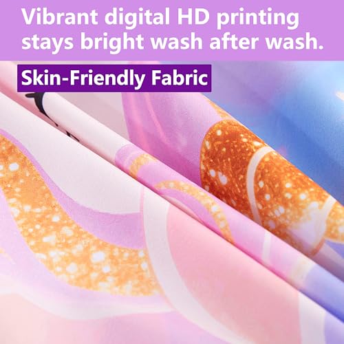 Image of Unicorn Bedding Full Size for Girls 7 Piece,3D Colorful Purple Unicorn Comforter Set for Girls, Ultra Soft and Fluffy, Flower Bed Set with Comforter Sheets Pillowcase & Sham