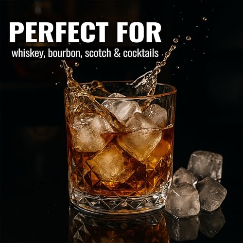 Image of Whiskey Glass Set - Whisky Glasses - Crystal Clear Tumbler Set for Scotch, Bourbon, Cocktails & Old Fashioned, 340 ml Stylish Heavy Base Glassware for Bar, Home, Party & Gift, WHISKEYGLASS 6 CRYST