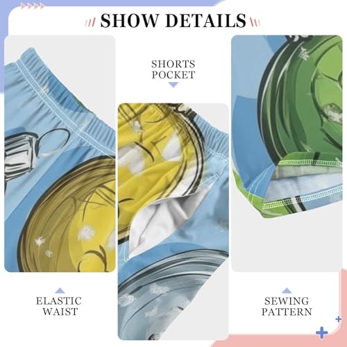 Colorful Xmas Balls Boys Long Pants Soft Trousers Elastic Waist Kids Lounge Bottoms with Pockets S-XL4