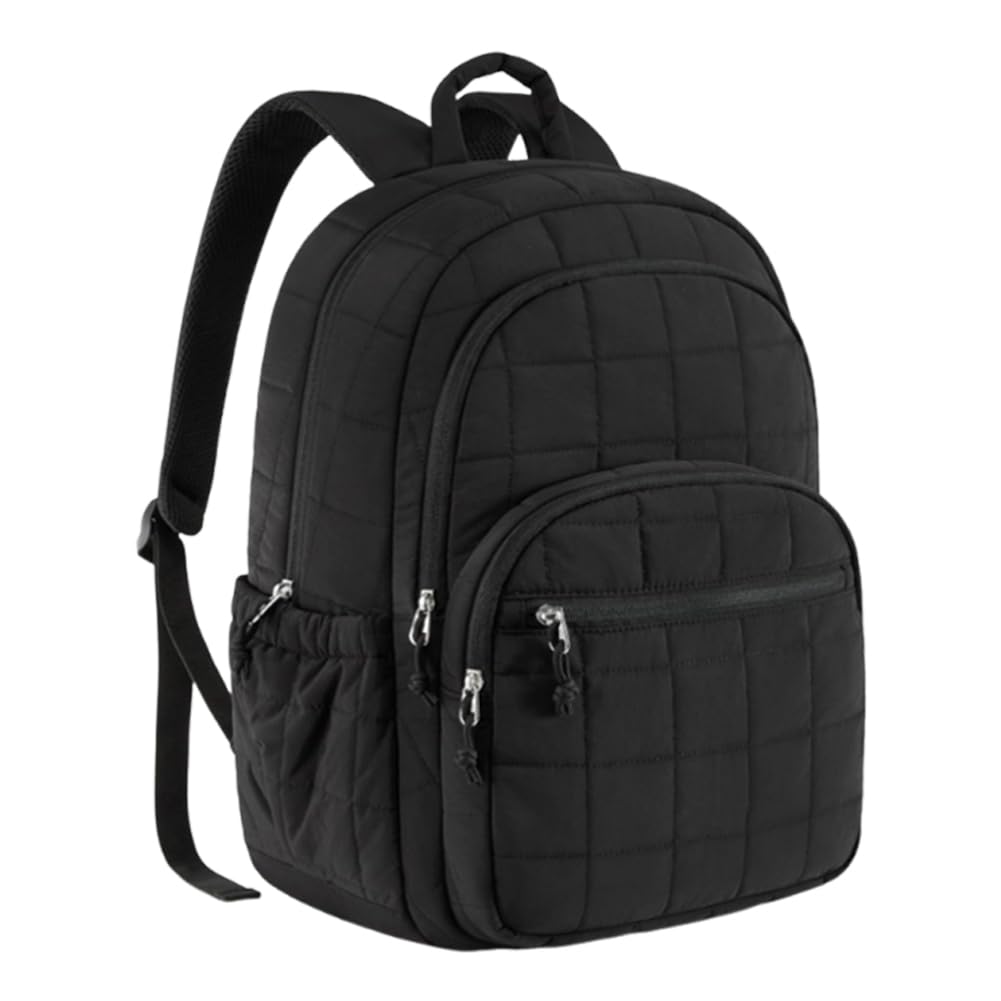 15.6 Inch Laptop Backpack Stylish Quilted School Bag for Teens Girls Women Students Travel Daypack