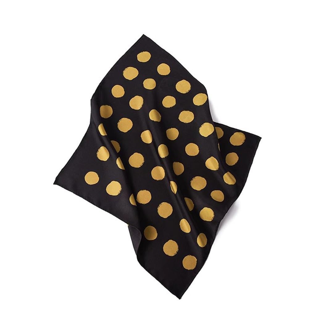 Bufandas Elegantes De La Bufanda del Pañuelo del Cuello De Las Mujeres Versátiles De La Bufanda De Seda De La Bufanda Cuadrada Pequeña De Seda(Svart)