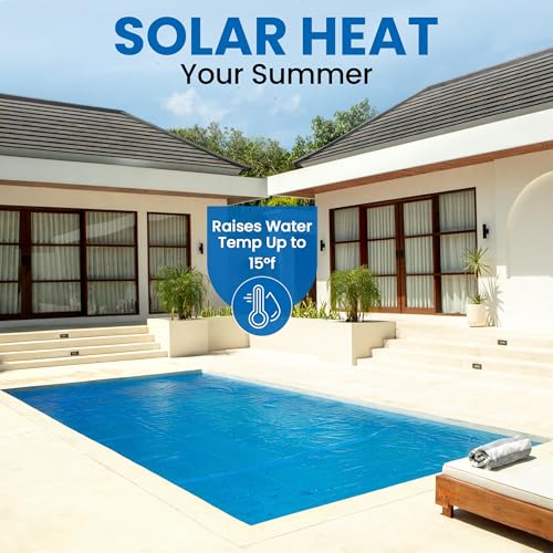 Cobertor Solar Para Piscina Oval 18 x 33 Pies Azul miniatura 7