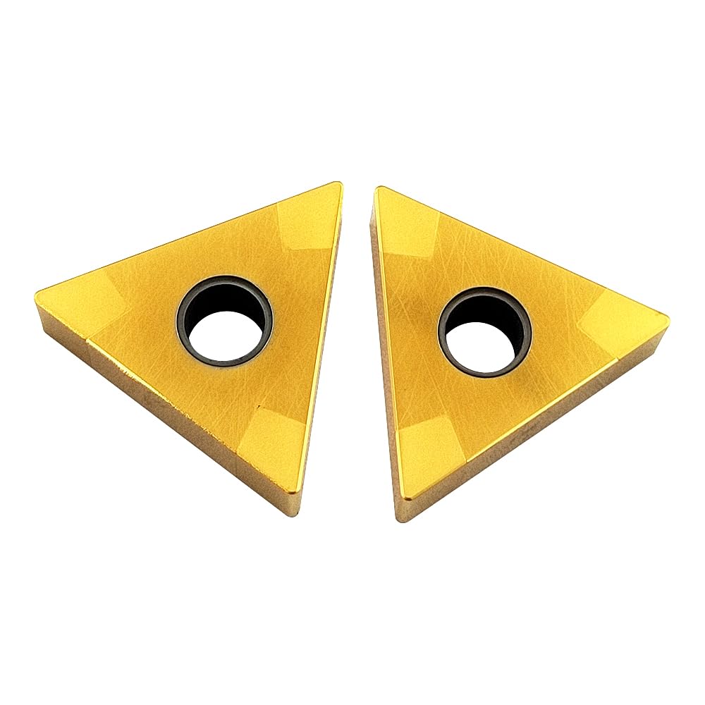 Lot de 2 nitrures de bore cubiques TNMG160404 CBN - Convient pour la finition haute vitesse de l'acier traité à la chaleur, alliage Ferrous fritté et fer moulé double face avec 6 bords de coupe