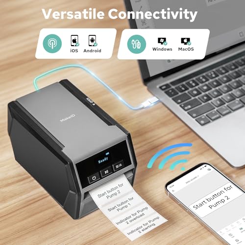 Imprimante d'étiquettes industrielle D50 Makeid de bureau avec batterie