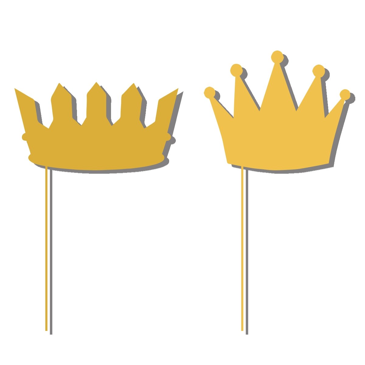 Unique Party Supplies Metallic Crown Props