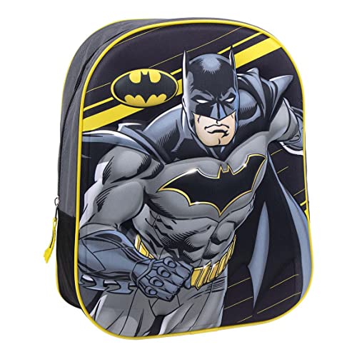 Cerdá LIFE'S LITTLE MOMENTS - Mochila 3D Infantil de Batman de Bosillo Unico - Licencia Oficial DC