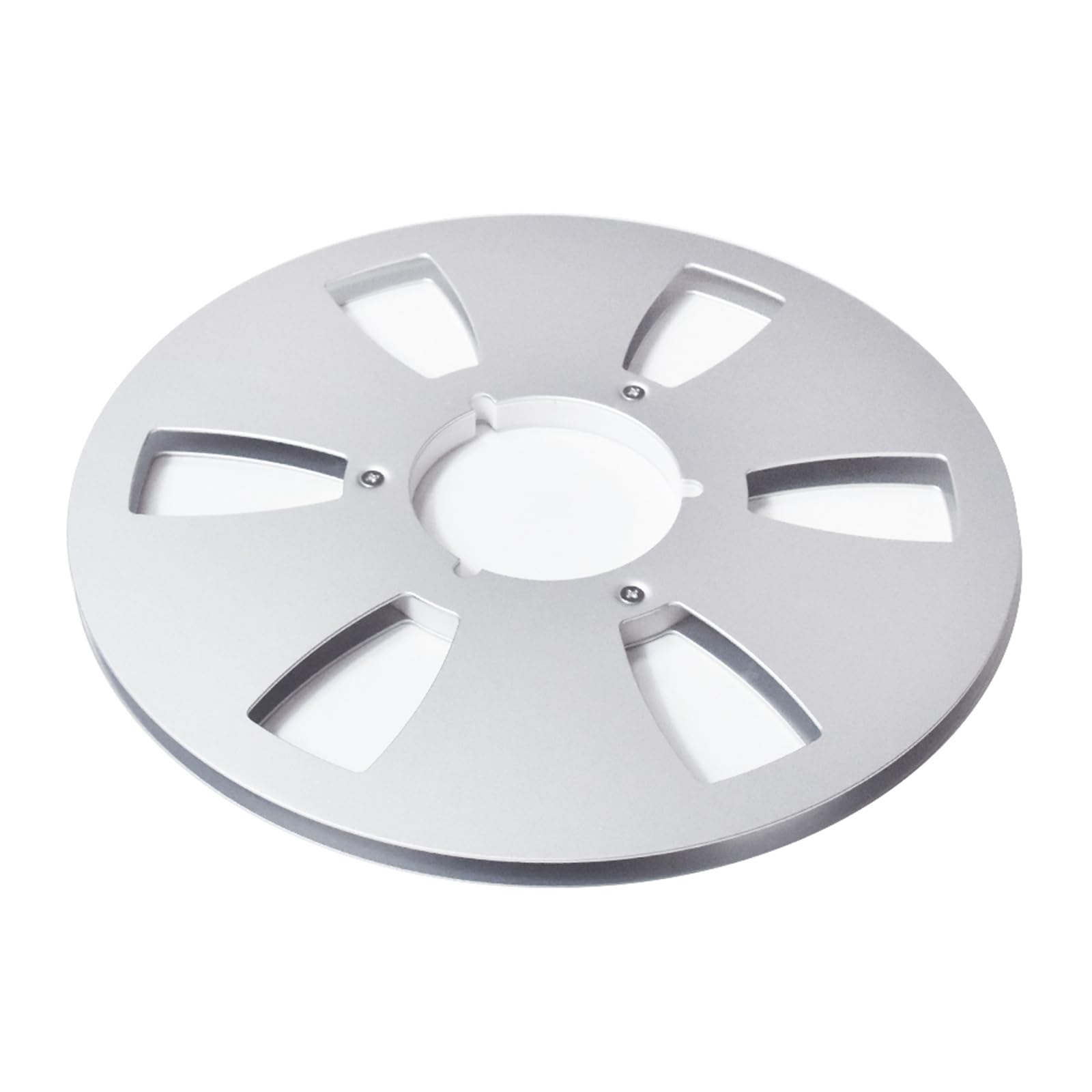 Netbiio Oh! 6 Hole Aluminum Reel 10.5" Open Tape Empty Hub Disc Lightweight Metal Durable Reel To Tape Spool
