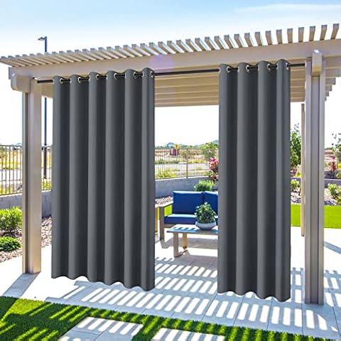 MINGPINHUIUS Waterproof Outdoor Curtains for Gardens Cover