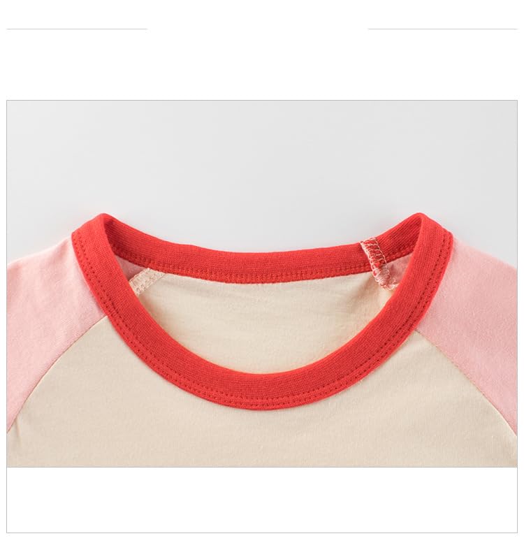 Toddler Baby Girls Short Sleeve Tee Tops Cartoon Crewneck Layering T-Shirts Summer Clothes for Kids (Beige,90/18-24 M,Unisex,Big Kid,US,Age,18 Months,24 Months)