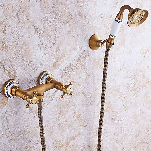 Pomme de douche à main rétro en laiton contre la corrosion - 5