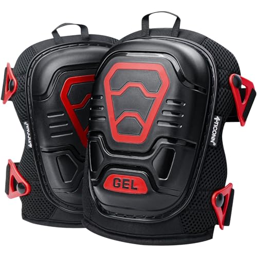 TICONN Gel Knee Pads for Work, Professional Heavy Duty Work Knee Pads for Men