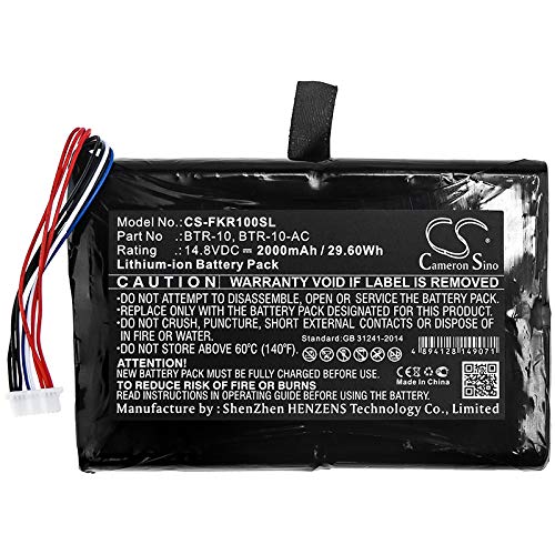 Cameron Sino AQQXING - Batteria ricaricabile per giuntatrice Fusion 12S, FSM-12R, FSM-12S, S015527 (2000 mAh) BTR-10, BTR-10-AC
