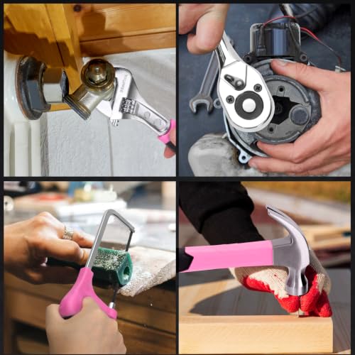 Image of KingTool 276-Piece Tool Set Kit with 12V Cordless Power Drill (Pink)