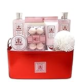 Bain D'esprit Affluiana Bath Collection 10 Piece Gift Tote - Peony in Bloom