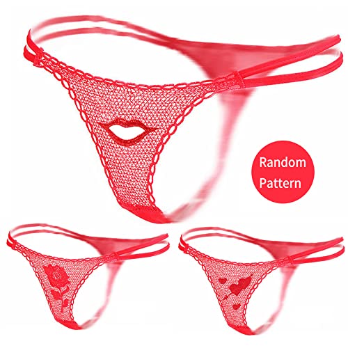 Gifts For Her 1Pc Women Sexy Rose Flower Lace G-String Briefs Thongs Romantic V-String Panties Free Size #TOP5