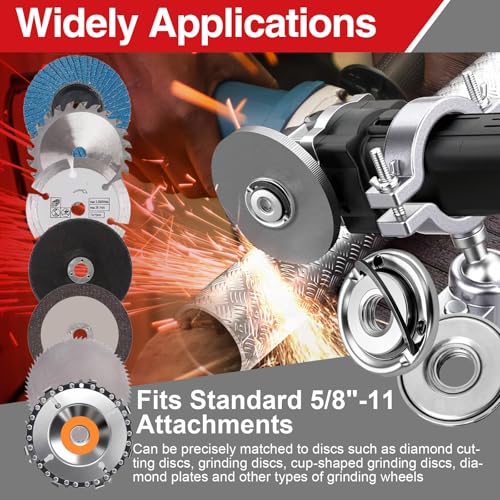 2 Pcs 5/8-11 Angle Grinder Flange Nuts with 5/8-11 Inch Thread, Quick Change Locking Heavy Duty Metal Flange for Securing Cutting Grinding Discs on Standard Angle Grinders