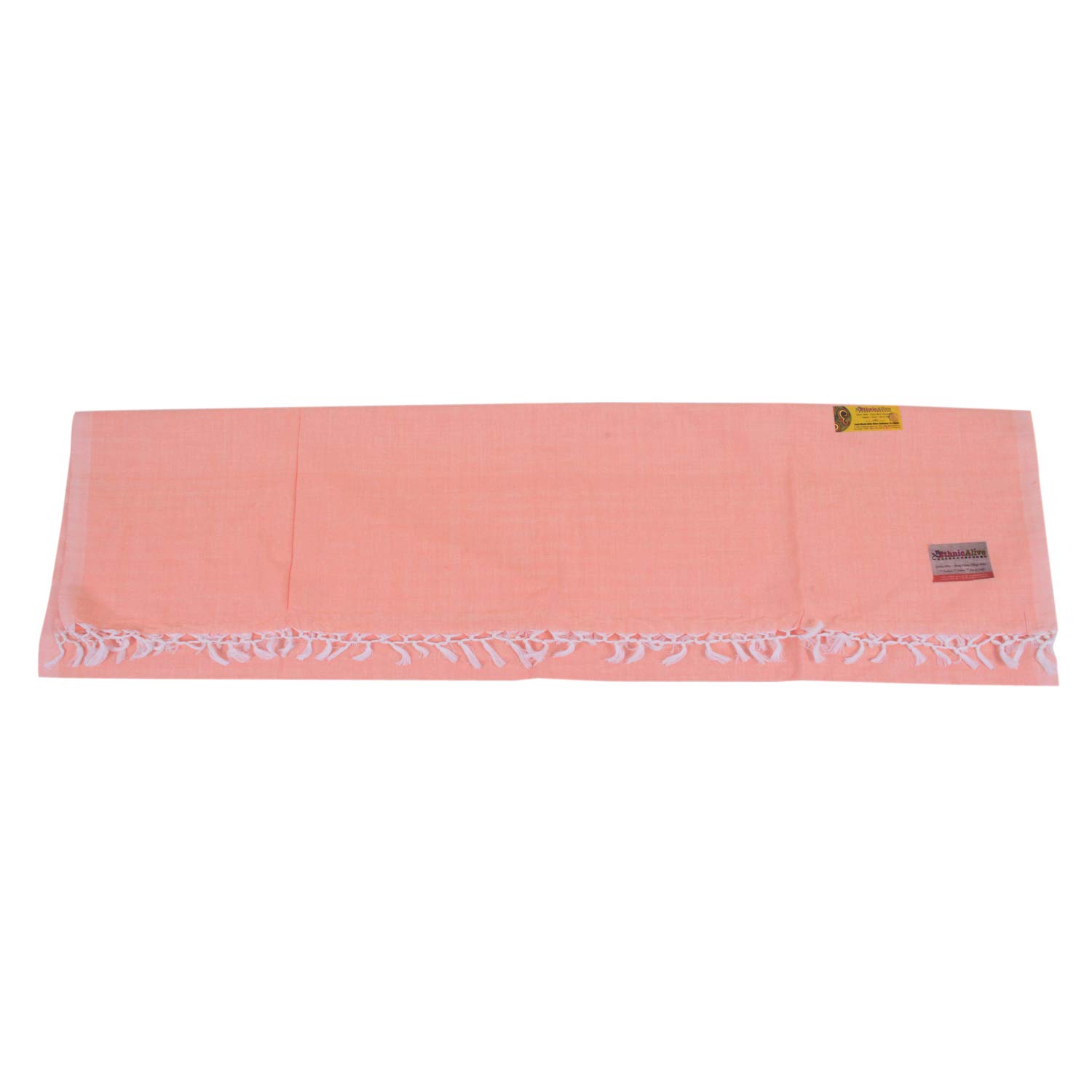 EthnicAlive Nic Bhagalpuri Silk Red Chadar/Soft Cotton Single Layer Chadar/Summer All Season Handloom Duvet/Comforter/Topsheet Throw and Travel Blanket 2