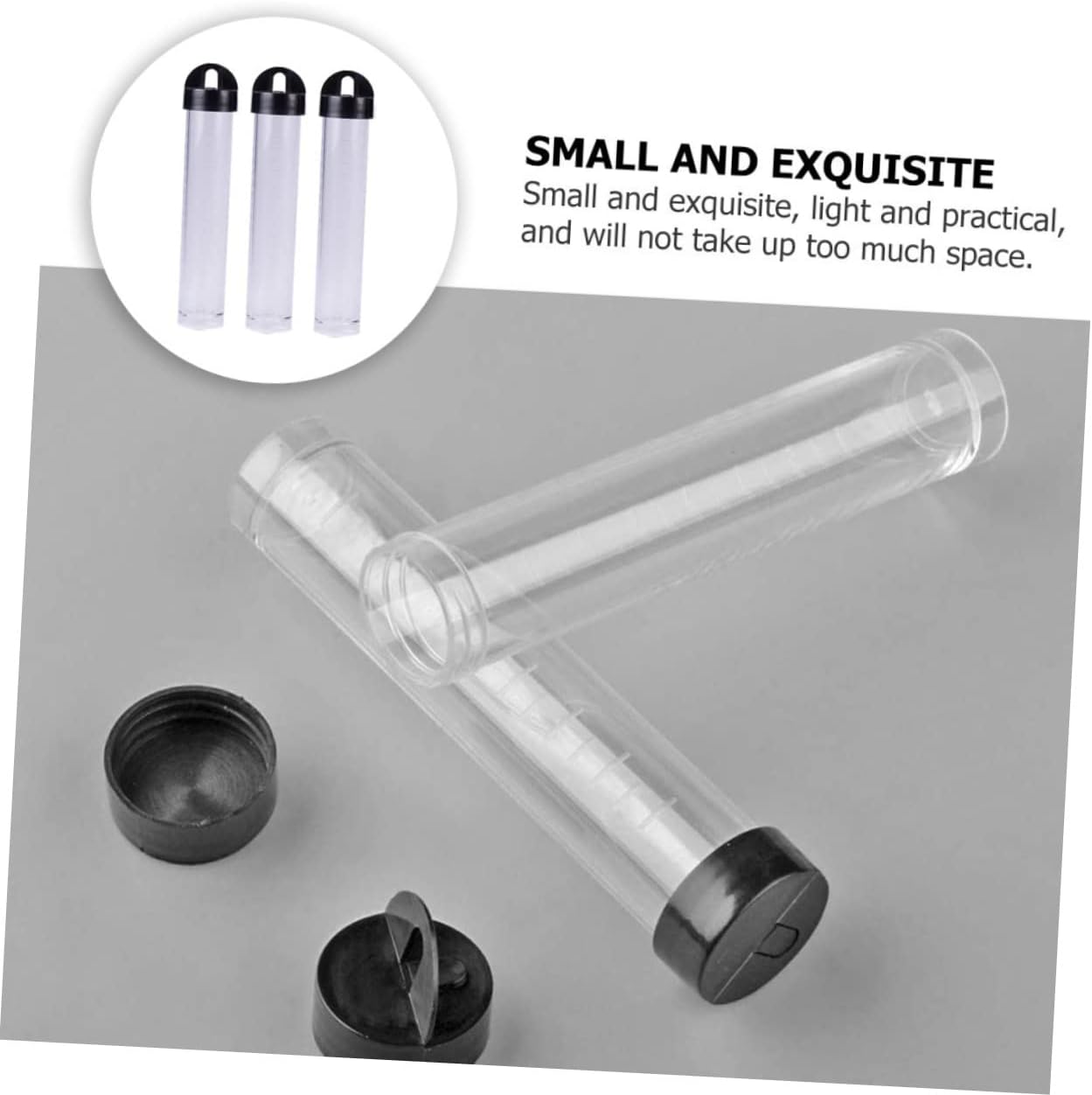 Hohopeti 30pcs Transparent Storage Tubes with Lids Lightweight Bead Containers for Craft Supplies Travel and Organization