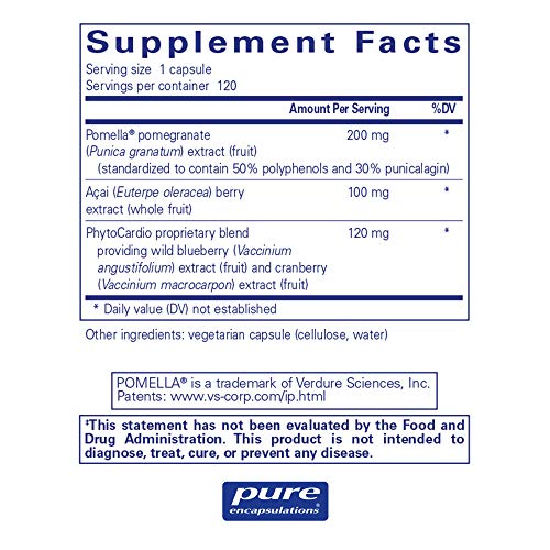image for Pure Encapsulations - Pomegranate Plus - Antioxidant Support for Vascu