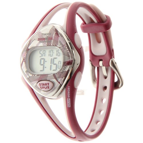 Timex Women's T5K510 Ironman Sleek 50-Lap Berry Resin Strap Watch