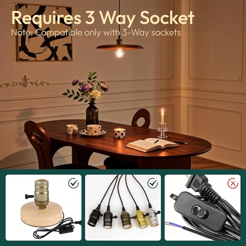 Image of ALAMPEVER 3 Way Light Bulbs 4 Pack, 30 /70 /100W Equivalent, Bright A19 LED Light Bulb, 2700K Soft White, 500 /1000 /1600LM, 4 /8 /12W, E26 Base, Non-Dimmable, ldeal for Living Room, Entryway, Home Office