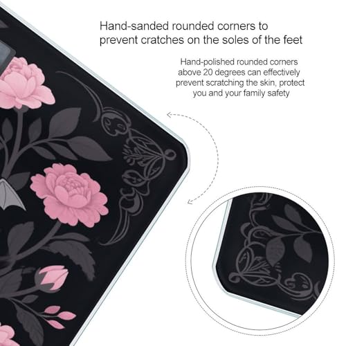 Báscula digital floral y murciélago para baño miniatura 4