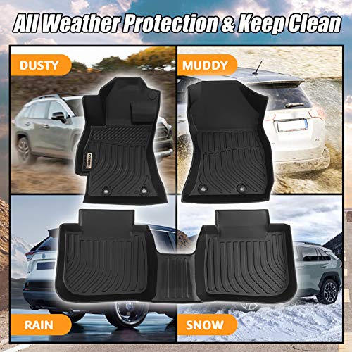 Orealtrend Black Floor Mats Replacement For Liners Subaru Outback 2015 2016 2017 2018 2019 Heavy Duty All Weather Guard Front And Rear Car Carpet-Custom Fit-Tough/Durable/Odorless #TOP3
