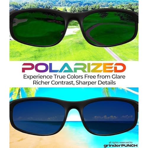 Image of grinderPUNCH Sport Polarized Sunglasses for Men & Women Baseball Running Cycling Fishing Golf Driving Shades Sun Glasses