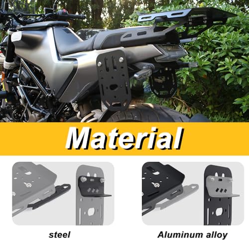 REARACE Motorcycle Rear Luggage Rack + Saddlebag Support Rack Kit Compatible with Husqvarna Vitpilen/Svartpilen 401 20-23, Svartpilen 125 21-23/200 20-23, Vitpilen/Svartpilen 250 20-23