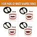 Givvet Vampire Teeth Fangs with Adhesive,Werewolf Sharp Fox Horror Pointy Teeth Glue Set,for Kids Adults Dentures Halloween Party Cosplay Props Fangs Decoration