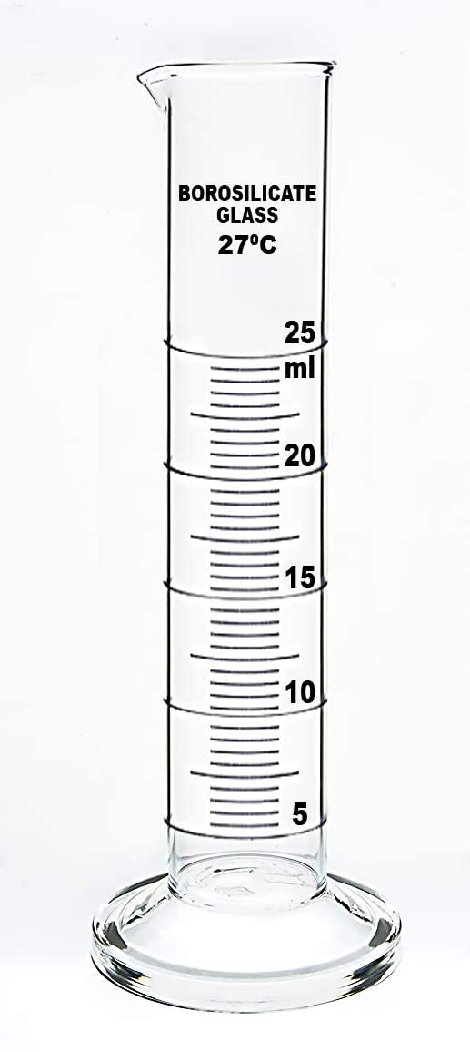 Borosilicate Glass Measuring Cylinder Graduated Cylinders for Laboratory Test (Pack of 2) (25 ml, 2) (B0CYLYTP5H) Amazon Price History, Amazon Price Tracker