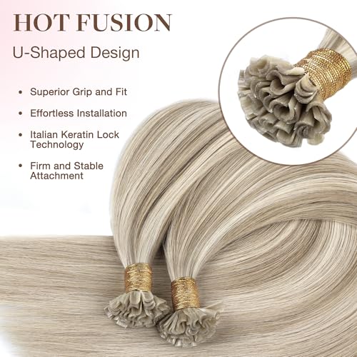 Extensiones de queratina U-Tip de cabello humano seleccionado de 35cm 5