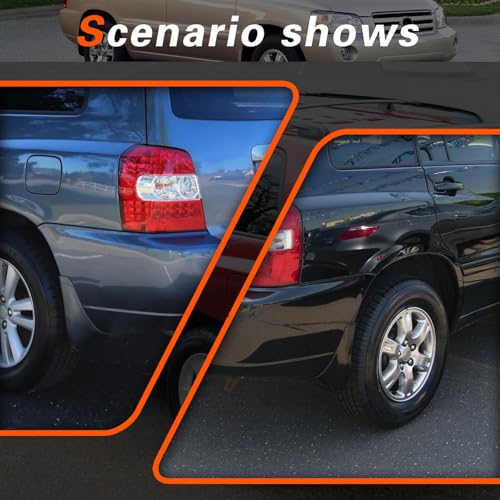 Image of 2003 Highlander Mud Flaps Mud Guards Compatible with Toyota Highlander 2003-2006 Splash Guard No Drilling Required All Weather Mudflaps(Set of 4)